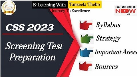 CSS MPT Preparation || CSS MPT 2023 || Screening Test For CSS