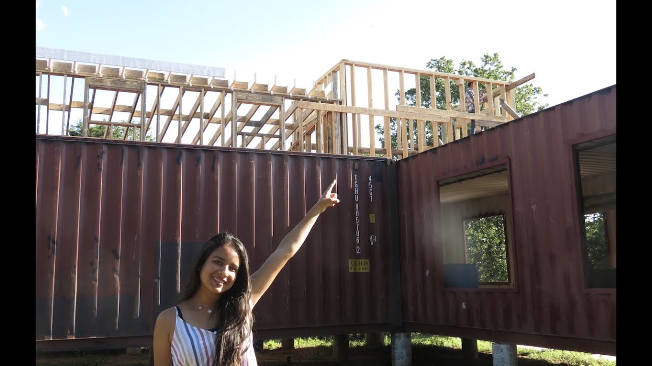 Episode 8- The Start of Our LOFT ON TOP of the Shipping Container House ...