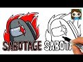 How to Draw AMONG US SABOTAGE Button✨Game Logo