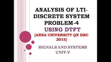 5.18 Analysis of LTI DT system using DTFT solved Problem - 4 | signals and systems solved problem