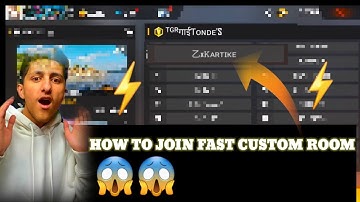 HOW TO JOIN FAST CUSTOM ROOM ⚡️⚡️😱😱