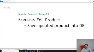 Node.js | Express.js | MongoDB - Exercise: Save updated Product Into DB