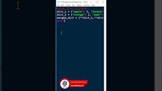 Python | Merging two Dictionaries  #codewithilyasoft #python screenshot 2