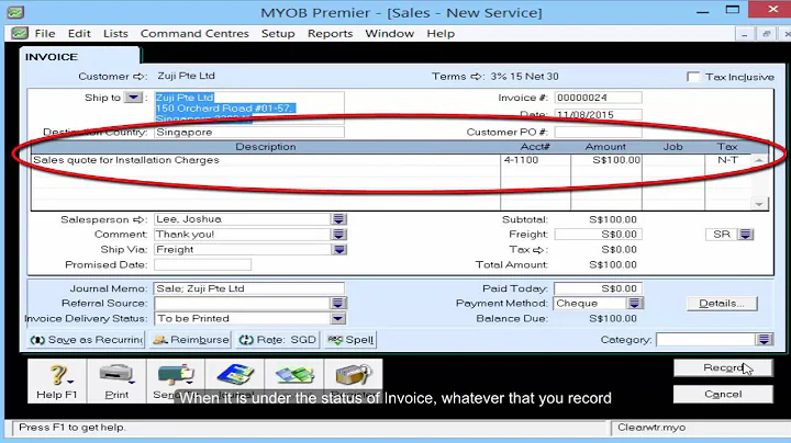 Confirming Sales Quote to Sales Invoice in MYOB Accounting
