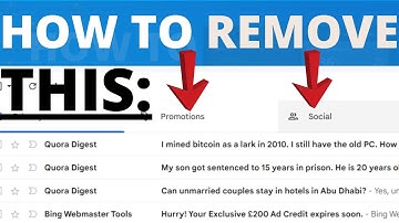 How To REMOVE or ADD Promotions & Social Tabs In GMAIL INBOX