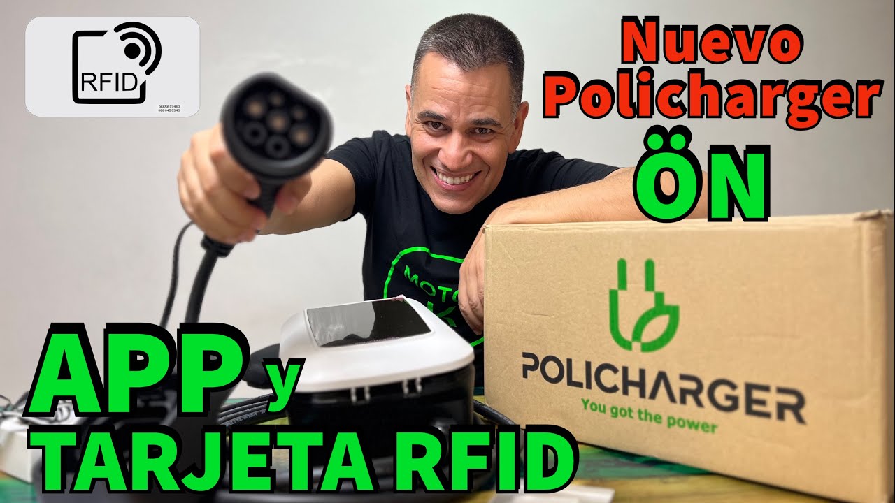 CARGADOR para VEHÍCULO ELÉCTRICO con APP y TARJETA RFID nuevo POLICHARGER ÖN unboxing MOTORK