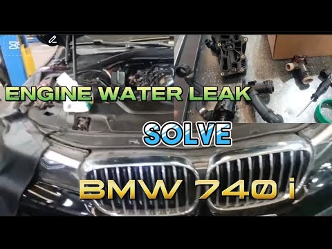 BMW 740i ENGINE COOLANT LEAK REPAIR /CHONG JUNREY TV - YouTube