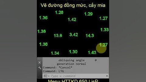 Autolisp MTZ, LTG, CMI dùng để vẽ đường đồng mức, cấy mia bình đồ