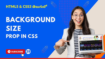 CSS3 Full Course[4K] - 39 | Background Size Property in CSS | Background Image |Telugu #css #html