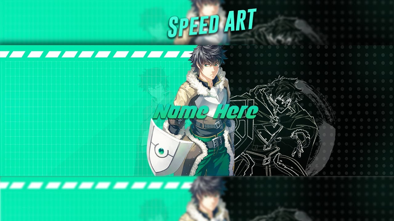 Naofumi Shield Hero Header(Free Template)Speed Art