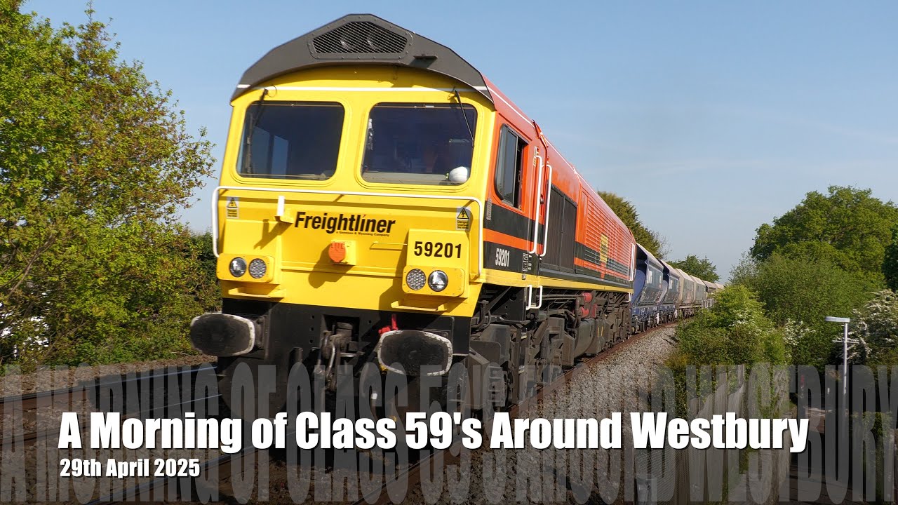 A Morning of Class 59’s Around Westbury 29.04.25 - 4K