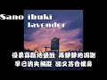 【中文字幕】Sano ibuki《lavender》優柔寡斷地盛放 再靜靜地凋謝 早已消失無蹤 卻又芬香撲鼻