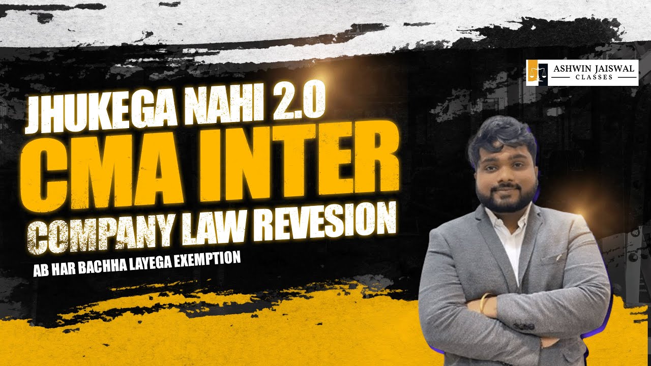 CMA INTER LAW - REVISION OF IMPORTANT QUESTION - PART 2 || COMPANY LAW ...