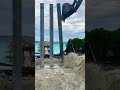 Heavy Excavator in Action! Pile Cutoff Removal with KOBELCO 350 🔥#heavyequipment #sitework #shorts
