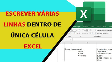Como escrever várias linhas dentro de uma única célula no EXCEL