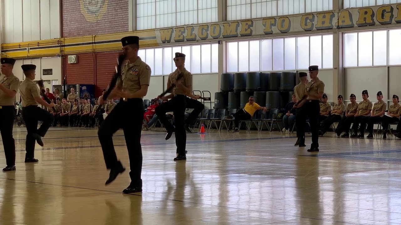 Centennial High School JROTC Armed Drill Team Exhibition-MEN - YouTube