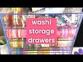 Planner Supplies storage | clear washi tape drawers for planner discs
