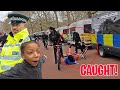 POLICE PUSH KID AT LONDON RIDEOUT!