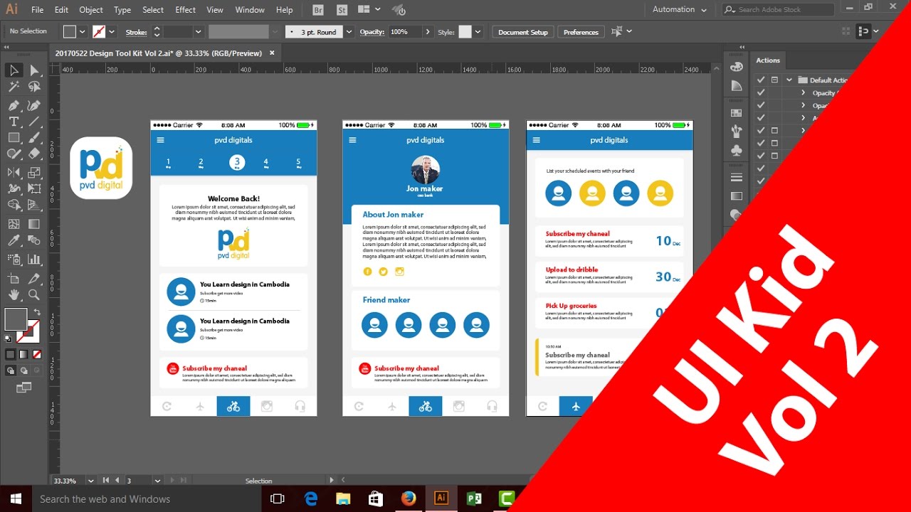 Download App Screen Showcase Mockup with Adobe Illustrator ai Vol 2 ...
