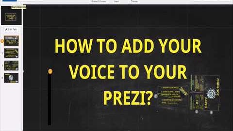 How to add voice to prezi
