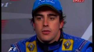 Brazilian GP 2006 - Alonso talks about Schumacher