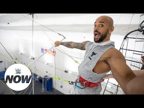 ricochet-and-kacy-catanzaro-fly-at-trapeze-school-in-new-york-city:-wwe-now
