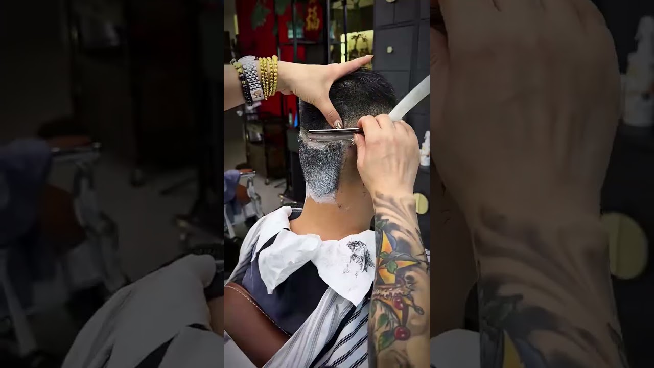 💈HEAD SHAVING & This process is a breeze!#barbershop #barber