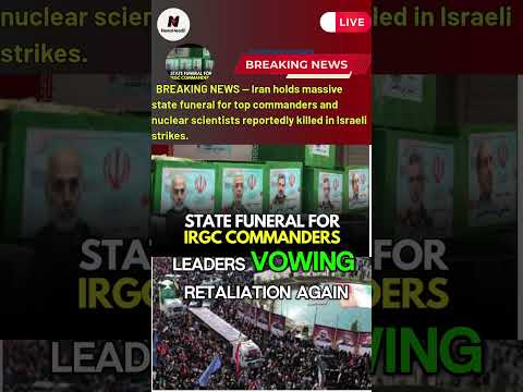 BREAKING Iran Holds Funeral for Commanders Killed by Israel  Tensions Soar #breakingnews #worldnews