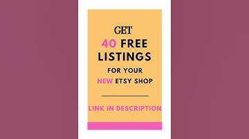 Get 40 Free Listings on Etsy #shorts