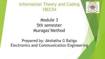 VTU ITC 18EC54 M3 L10 Muroga