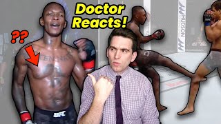 Israel Adesanya's Chest \& His PERFECT Leg Kicks! Doctor Reacts to UFC 253