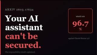 Your AI Assistant Will Always Be Hackable. Here's the Math.