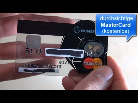 Durchsichtige MasterCard kostenlos bei Number26
