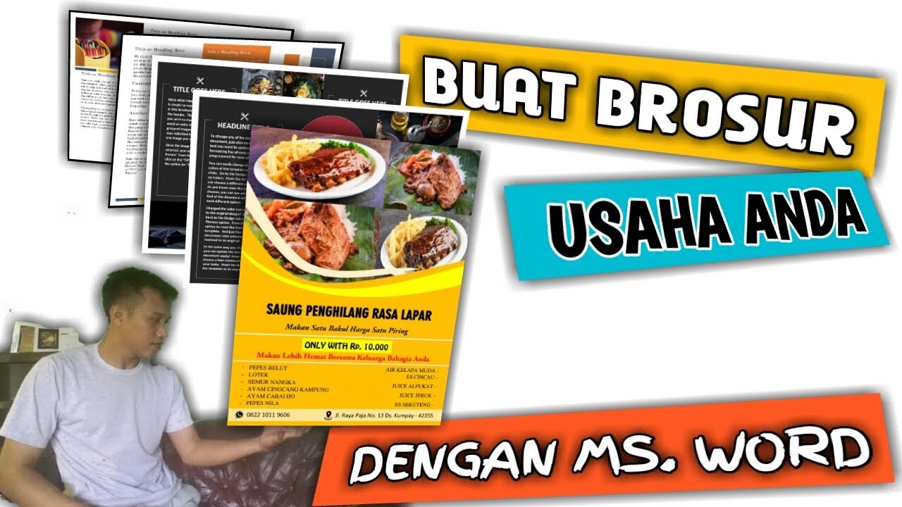 Cara Membuat Desain Brosur Makanan Menggunakan Microsoft Office Word Youtube