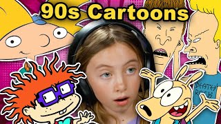 Kids and Parents React To 90s Cartoons! (Rugrats, Beavis and Butthead, Hey Arnold!) | Kids REACT