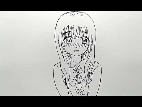 cara menggambar orang cewek manga yg malu YouTube