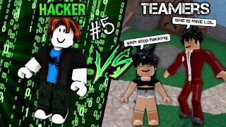 [MM2] Hacker Vs Teamers #5...(there was another hacker) | Roblox