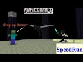 i try SpeedRun in Mincraft [ but zonbie drop op items] | Fixel