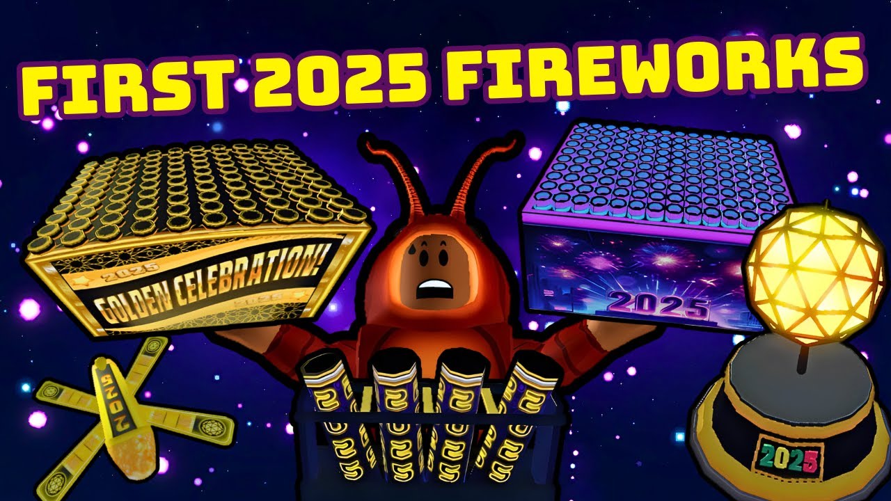First limited 2025 new years fireworks in (Fireworks playground) Roblox ...