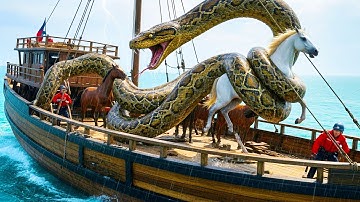Rescue Stories: Heroic Rescue Team Subdues Giant Python to Save a Vulnerable Horse