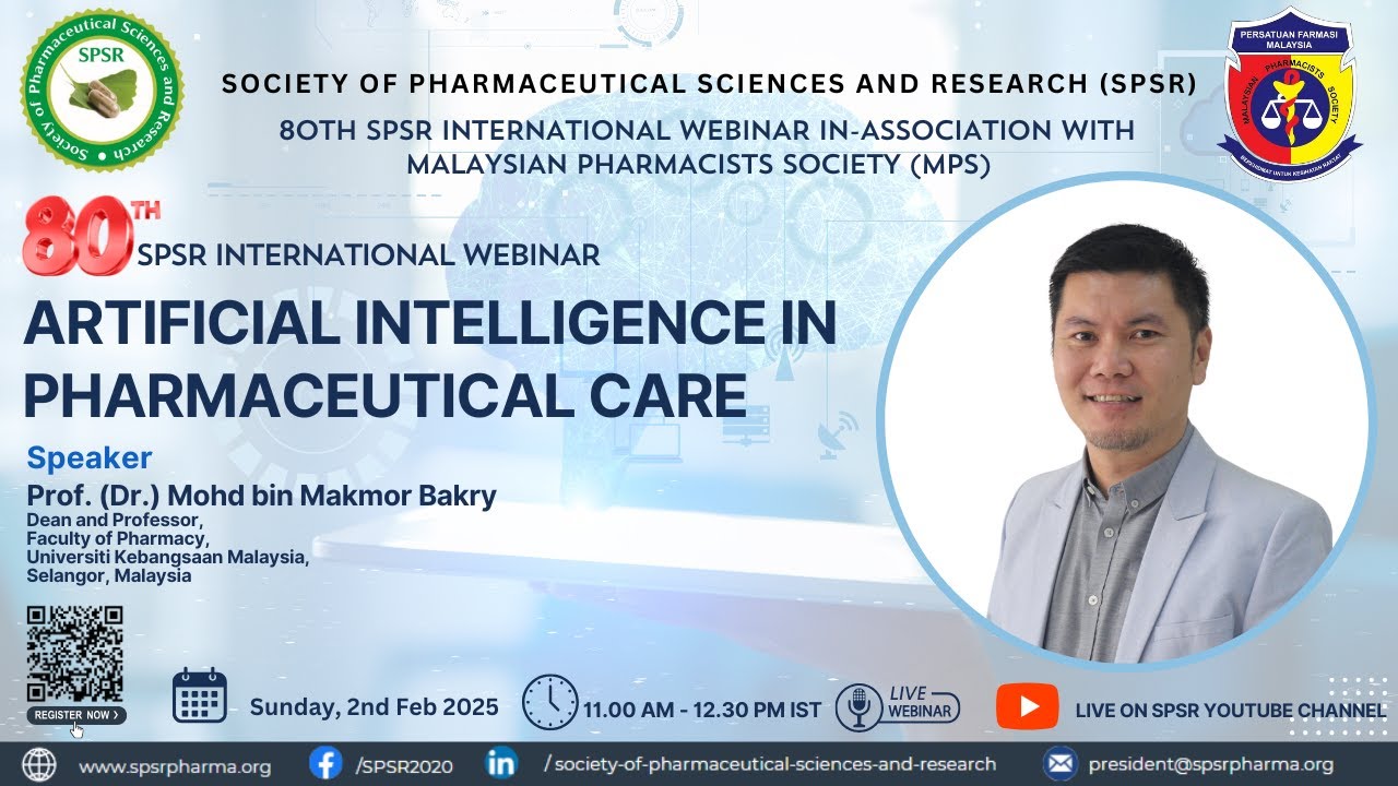 80th SPSR International Webinar on ‘Artificial Intelligence in Pharmaceutical Care’