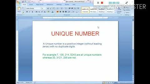 Number System |  Unique number using bluej