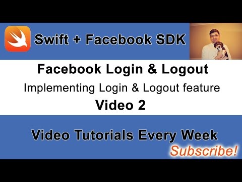 Facebook login and logout button example with Swift