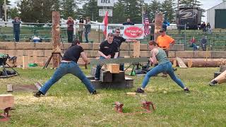 First Cut With The New Saw | JJ Crosscut | NH Farm & Forestry Expo 2024 | Timbersports