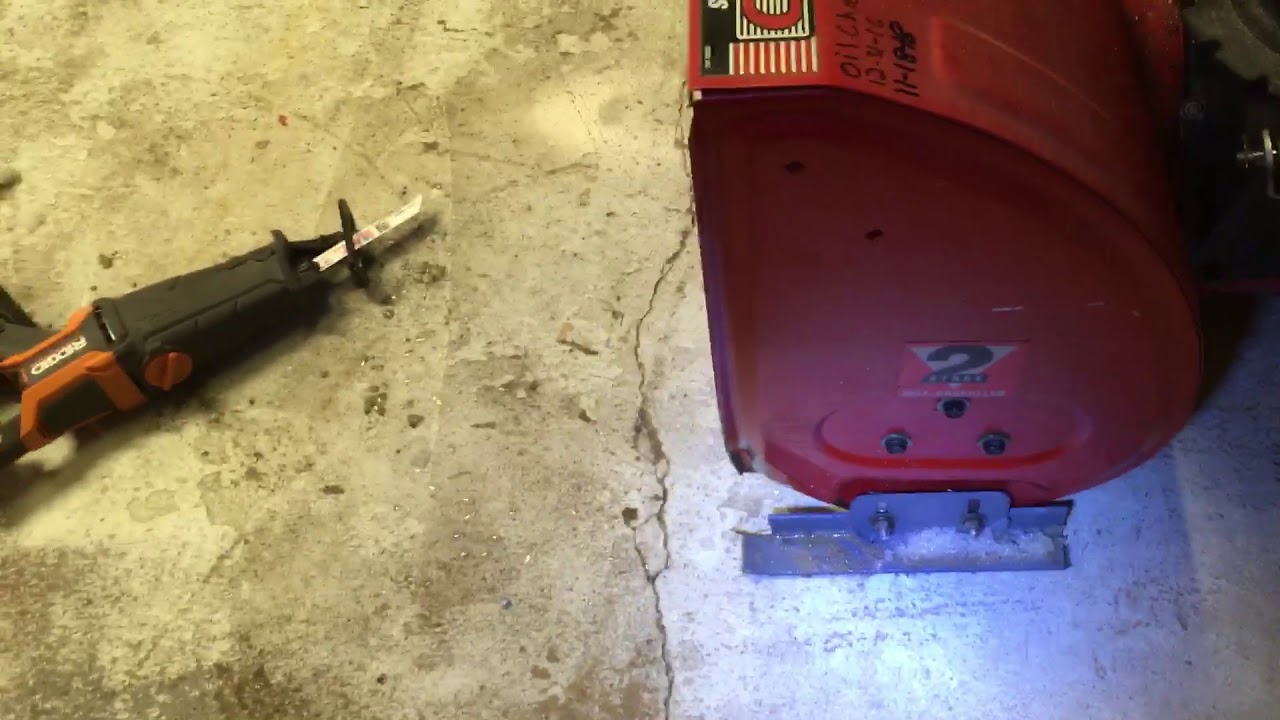 Snowblower skid shoe modification YouTube
