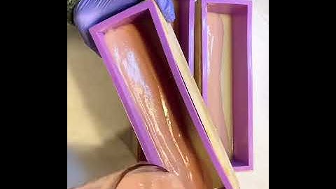 Ombré layers. Cold process soap with rose clay