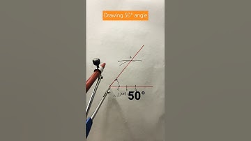 Drawing 50 degree angle | construction of 50 degree angle #geometry #shorts #trending #viralvideo