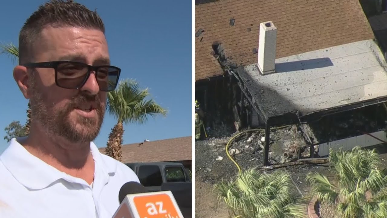 Neighbor saves woman from burning home in Ahwatukee - YouTube