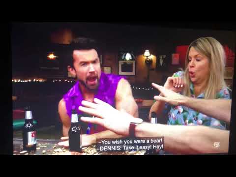 charlie chokes Mac and calls him a twink IASIP