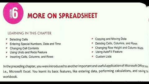 Class7 Lesson6 Part1 More on Spreadsheet